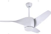 מאוורר תקרה 52" לבן מעוצב vortex לד מתחלף
