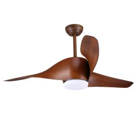 מאוורר תקרה 52" עץ מעוצב vortex לד מתחלף