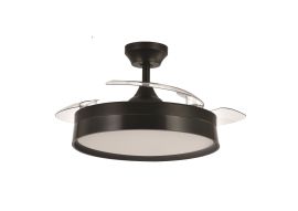 ניוטון מאוורר תקרה מתקפל ג'ואי 42" שחור+לד 36W מתחלף