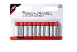 מארז 10 סוללות VEGA גודל LR6 AA