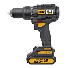 מברגה/מקדחה רוטטת נטענת DX12 CAT 2X2.0AH 18V
