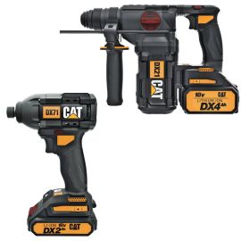 סט ליתיום BL 18V פטישון+אימפקט  2X4.0AH בתיק/ארגז CAT