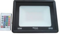 פנס הצפה לד VEGA שחור RGB 50W
