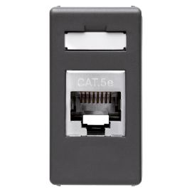 שקע מחשב RJ-45 מסוכך SYS BLACK