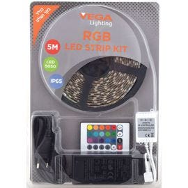 גליל 5 מטר, קיט לד RGB 5050  מוגן + בקר ושלט