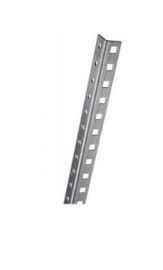 ברזל מגלוון זוית 50X50X3 L מנוקב 2 צדדים חריץ רחב 10X80