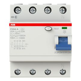 ממסר פחת תלת פאזי 63A 300mA 10KA דגם F204
