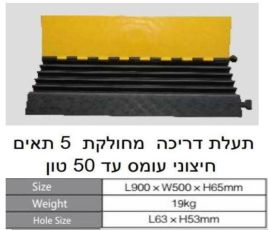 תעלת דריכה מחולקת 5 תאים אורך90סמ רוחב50סמ גובה 6.5 סמ