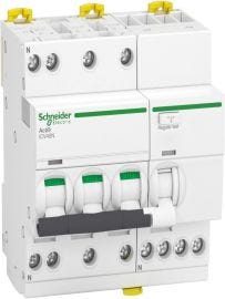מא"ז משולב פחת, 3P+N, 6kA, 30mA, אופיין C - זרם לבחירה