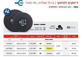דיסק לחיתוך ברזל "14 למסור שורף