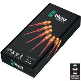 סט מברגים (7יח') להב דק WERA 1000V