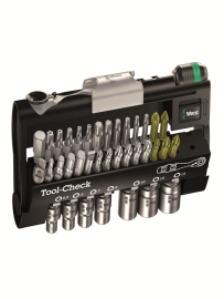 סט 38 חלקים ראצ'ט + ביטים + בוקסות WERA TOOL-CHECK