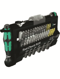 סט 39 חלקים + רצ'ט+ בוקסות +ידית מברג  WERA TOOL-CHECK PLUS