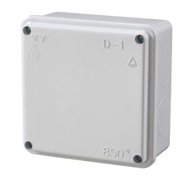 קופסא D-1 אפור אטום 100X100X50 חלקה